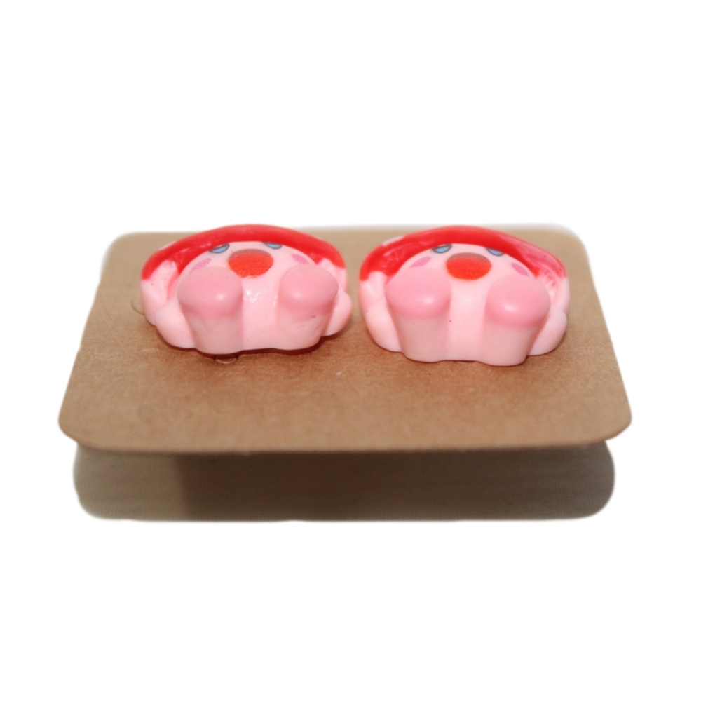 Video Game Kirby Mushroom Earrings - Picture 9 of 10